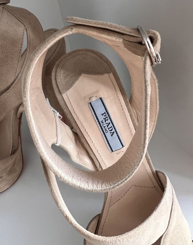 102439 - Prada Platform Suede Sandals