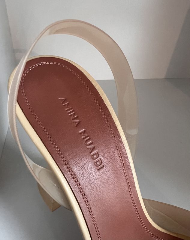 102205 - Amina Muaddi slingback pumps