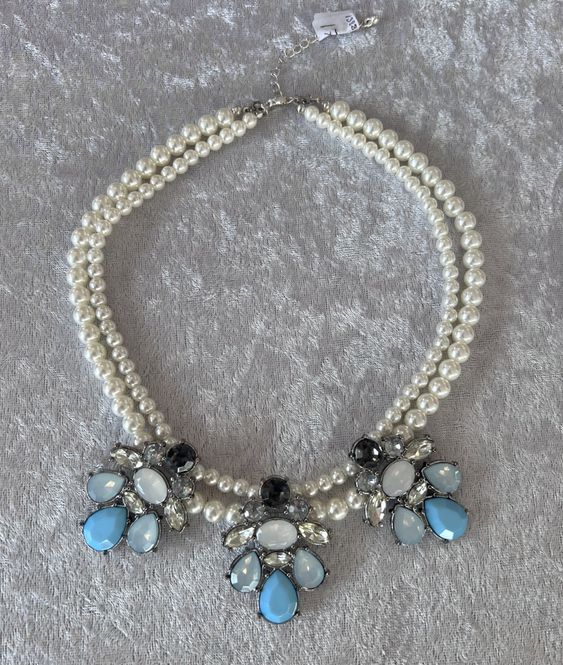 Hovedbilde 1388 - perlesmykke med stener 