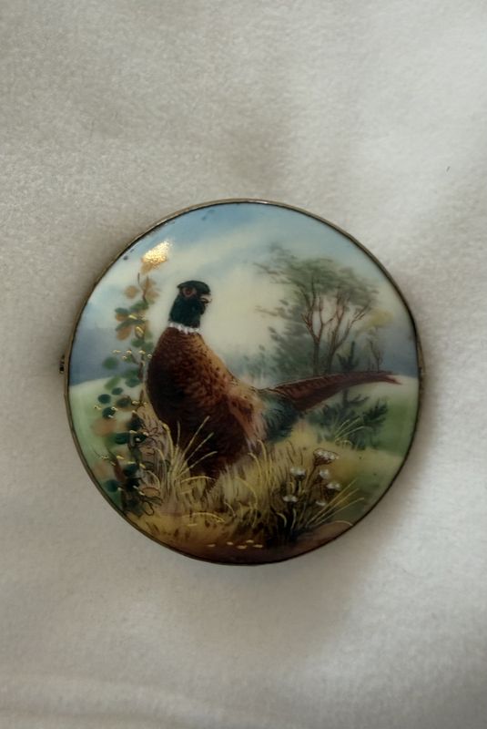 102131- Brosje m/Fasan